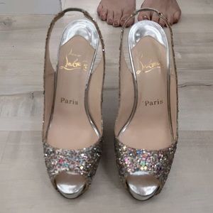 Christian Louboutin slingback heels size 6.5